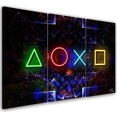Quadro su tela 3 paneli, Console di gioco - 90x60 (1/4)