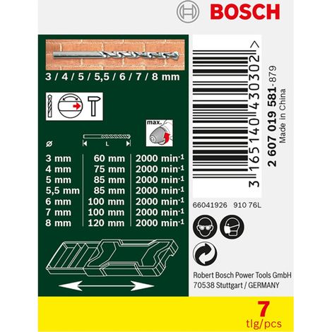 Bosch Mini-X-Line Steinbohrer-Set, 7-teilig