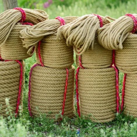 30 m langes Seil, 8 mm Durchmesser, dickes Naturhanfseil, Jute-Hanfseil, robustes Bastelseil für DIY-Kunstprojekte, Geschenkidee (1/5)