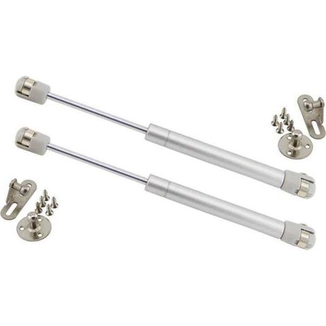 Lot de 2 vérins à gaz 80 N, vérins hydrauliques pour armoire, bras pneumatiques pour portes d'armoires de cuisine, amortisseurs pour charnières d'armoires de cuisine, vérins à gaz silencieux (1/4)