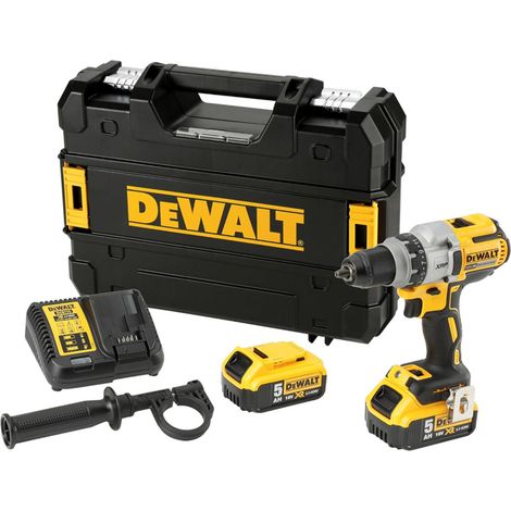 Dewalt DCD991P2 18V XR Brushless Premium Drill Driver - 2x 5Ah Batteries, Charger & Tstak Case