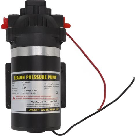 Pompe à membrane haute pression 12V DC, rouleau horizontal auto-amorçant, purificateur d'eau, pulvérisation, filetage femelle G3/8 (1/5)