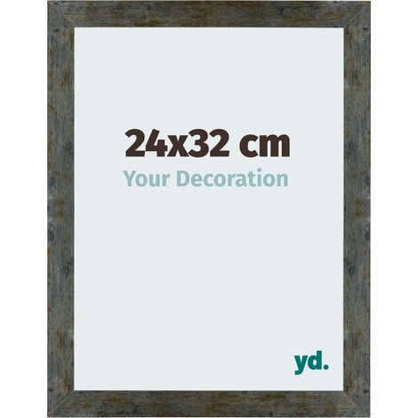 yd. - Cadre photo 24x32 - Bleu Or Melange - MDF - Mura