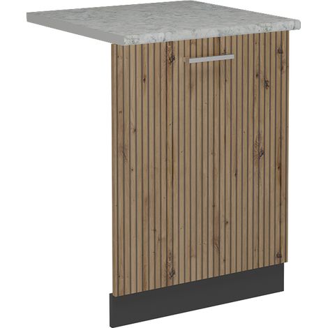 Coperchio per lavastoviglie R-Line, Rovere artigianale, 60 cm , PL Marmo, Vicco