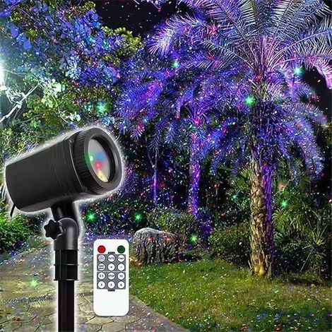 (Prise britannique) Lampes de jardin étanches IP65, très populaires, avec effets lumineux lumineux laser pour Noël et décorations de jardin. (1/5)