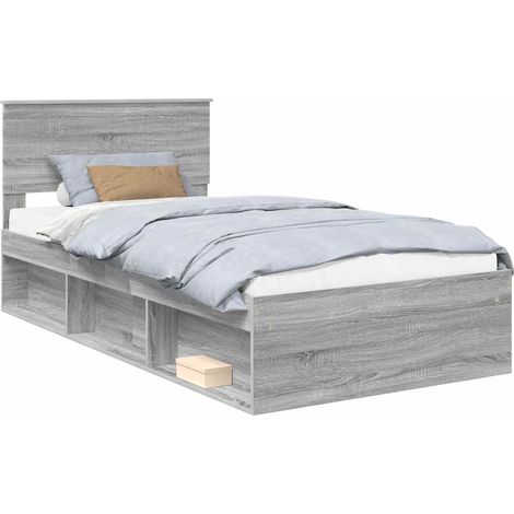 Maison Exclusive - Estructura de cama con cabecera Gris Sonoma 10