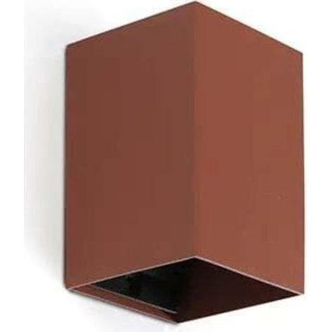 Applique murale carrée en terre cuite lisse LUNE avec interrupteur intégré, référence 40533 (1/5)
