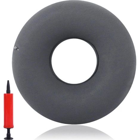 Coussin Coccyx Inclus Pompe à Air, Coussin de Grossesse Parfait comme Anneau d'assise Après Opération Coussin Gonflable en Anneau, Coussin Hemorrhoid pour Maison Bureau Voiture (1/5)