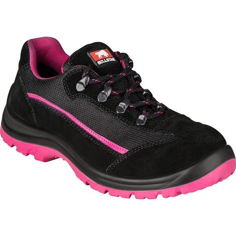 2470, Da-Sichschuh BULLSTAR S3 schwarz/fuchsia Gr. 39