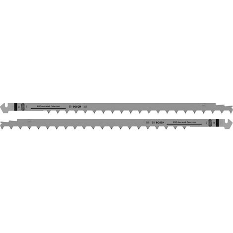 Bosch – Lames de scie tandem pour béton cellulaire – Longueur 408 mm – Lot de 2 – Dents en carbure pour coupes précises (1/10)
