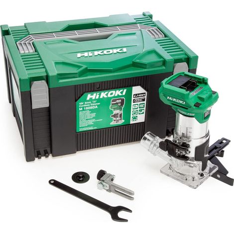 HiKOKI M1808DAJ2Z 18V Brushless 1/4"" Laminate Router Trimmer Bare Unit in Case (1/5)
