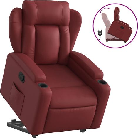 Fauteuil relax  Fauteuil inclinable Rouge bordeaux Similicuir (1/5)