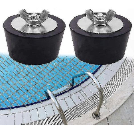 Bouchons d'hiver pour buses d'entrée de piscine, bouchons en acier inoxydable de 25 mm à 63 mm, pour l'entretien de la piscine (2 pièces). (1/5)