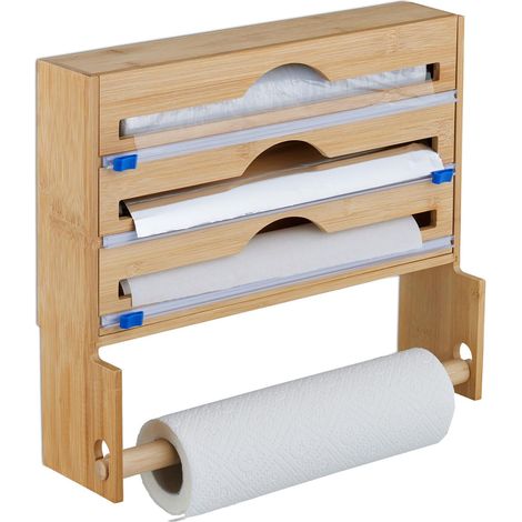Dispensador de papel de aluminio con soporte para rollo de papel de cocina (1/5)