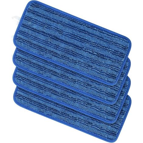 4er-Pack wiederverwendbare Swiffer Wet Jet Mop-Pads, Ersatzpads für den Swiffer Wet Jet Sprühmopp, waschbare Mikrofaserpads zur Reinigung von nassen oder trockenen Böden (4er-Pack - Blau)