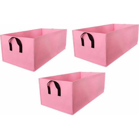 Filiyano-Lot de 3 sacs de culture pour légumes, tomates, pommes de terre, carottes - 40 x 30 x 20 cm, rose Meoiruery (1/5)