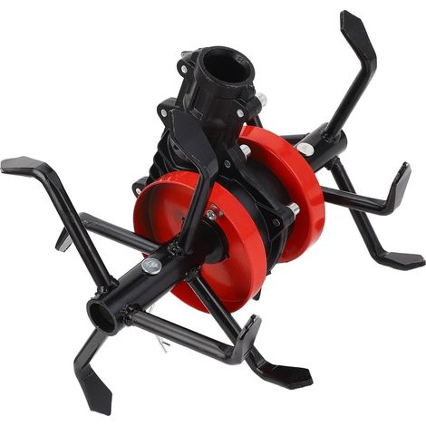 Cultivateur de Jardin électrique à 6 Griffes, Tête de Roue pour Desserrer Le Sol, Roue de Coupe-Herbe, Mini Motoculteur Universel, Roue de Labour Profond pour Cultivateur de Jardin (1/5)