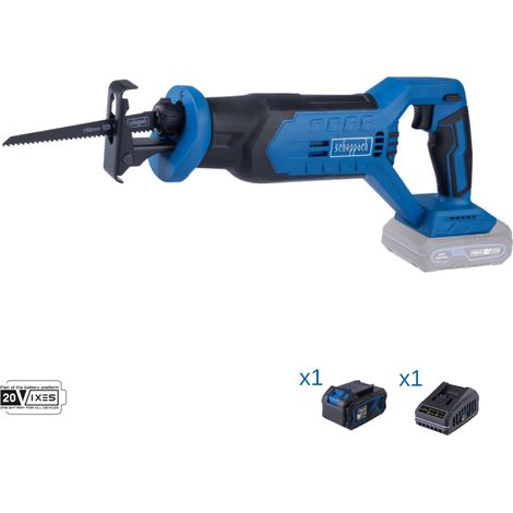 Sierra sable 20v bateria 4.0Ah y cargador ixes Scheppach c-rs100-x