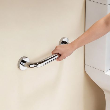 DILECI - Barre d'appui murale en acier inoxydable 19 cm Sécurité et design pour salle de bain (1/5)