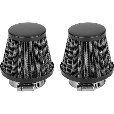 2 X Nero Universale Filtro Aria Moto Kit Filtro Aspirazione Aria Moto 42mm 43mm 44mm Morsetto Induzione Carburatore Kit Filtro Aspirazione Aria (1/5)