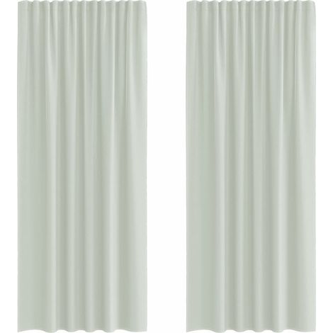 Maison Exclusive - Voile Vorhänge mit Stangentaschen 2 Stk. Hellg