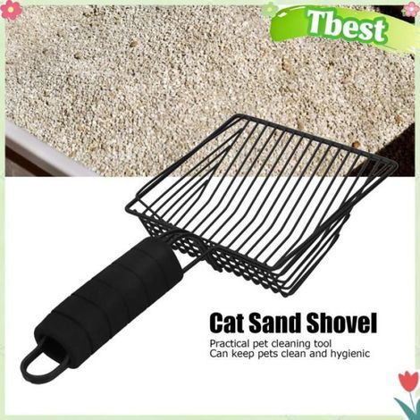 HURRISE Cat Sand Shovel, Long Handle Cat Litter Shovel, Cat Sand Sifter, Home for Pets Cats Litter box jardin pelle Grande taille (1/5)