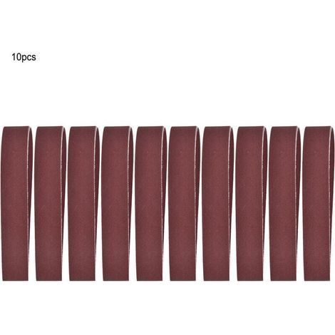 Schleifband, XU, 10-teiliges Aluminiumoxid-Schleifband-Sortiment, 760 x 25 mm / 30 x 1 Zoll, Schleifbandset zum Schleifen und Polieren von Holz und Möbeln (600) (1/5)