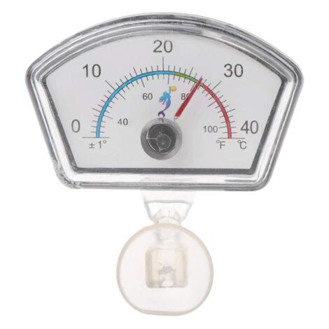 0-40 degrés Celsius Pointeur de thermomètre pour reptiles d'aquarium , ventouse de plongée pour aquarium avec cadran de température, à la mode, pratique et professionnel (1/3)
