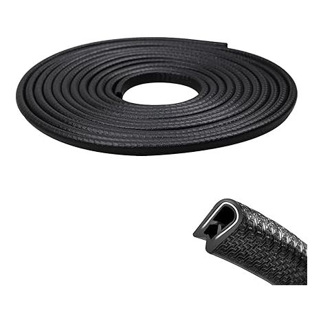 Protection des Bords de Portière de Voiture, 12 M, Protection Porte de Voiture en Caoutchouc et Métal, Joint de Porte Voiture en Forme de U, Noir (1/5)