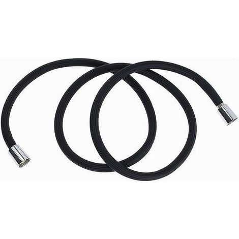 Cleafe - Tubo Doccia Flessibile 1.5 Mt Nero Opaco 150 Cm Bagno Laccio Doccetta Box 87287 - (1/2)