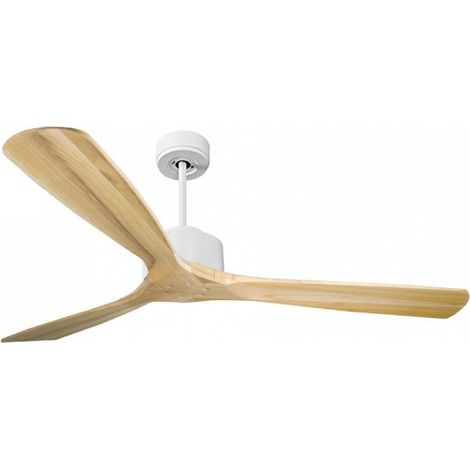 Modulo de KlassFan - Super destratificateur et ventilateur DC 166 cm Blanc pales bois clair sans Lumière  30 à 60 m²