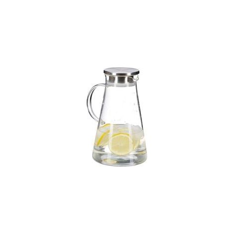1 Glaskaraffe, 1,8 l, mit Deckel, transparent, spülmaschinenfest, für Wasser und Saft (1/5)