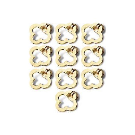 10 Schrankknöpfe – Möbelknöpfe – Gold – Möbelbeschläge – Einfache Montage – Langlebig und elegant – Keramik – Türknöpfe für Schränke