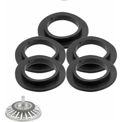 Lot de 5 joints d'étanchéité en caoutchouc 53mm – Pour bonde de lavabo et baignoire – Évite les fuites d'eau – Compatible avec bondes clic-clac (1/4)