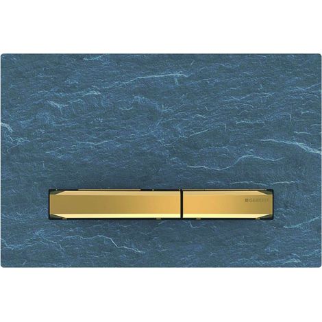 Placca Geberit Sigma50 Square Ardesia Mustang / Ottone Doppio Tasto 115.672.JM.2 Ardesia Mustang