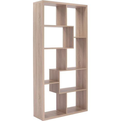 Quebec Shelving Unit - Wood Variant - L29 x W89 x H180.5 cm - Light Wash - Full Assembly Required