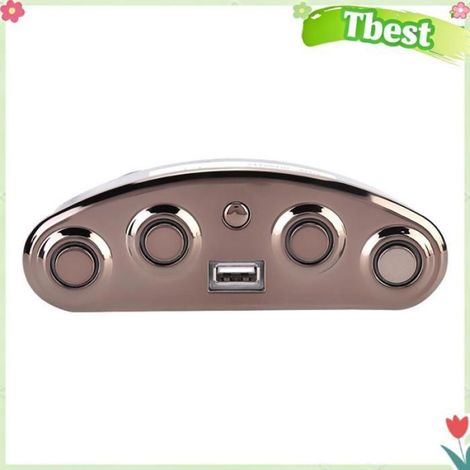 Tbest Chargeur de canapé USB Chargeur USB à Douille à 5 Boutons électroplate Noir pour le Contrôle du electromenager conservation (1/4)