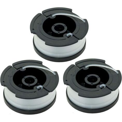 Bobine 0,065" pour coupe-bordures BLACK+DECKER (bobine de remplacement à alimentation automatique), compatible avec BLACK+DECKER AF-100, lot de 3 (1/4)