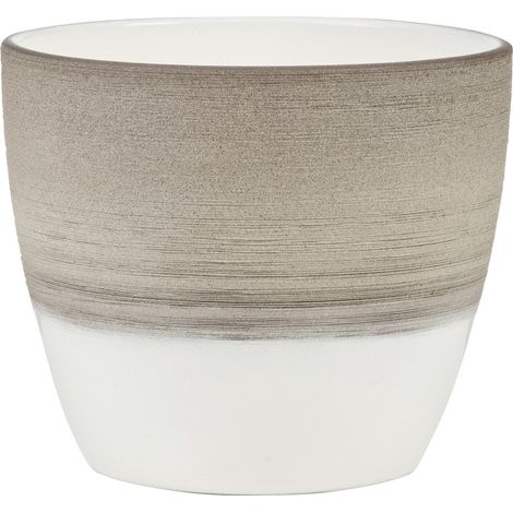 Scheurich Übertopf Serie 950 Ø 19 x 17,5 cm espresso cream Keramiktöpfe