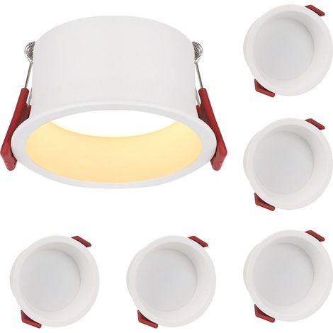 GBLY Faretti da incasso a LED Faretti da incasso per bagno - Lampada da bagno bianco caldo 3000K Faretti da soffitto Faretti da incasso Luce da bagno a LED IP44 da 5W Faretto da incasso a soffitto