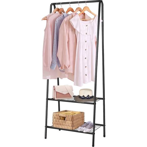 Youyijia bastidores armarios Estantes Ropa Estante Ropa guardarropa Rodillos estables bastidores negro (1/5)