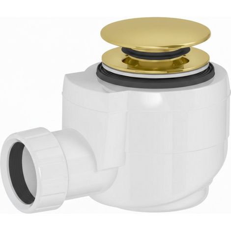 Bonde de baignoire DN40, clic-clac, or