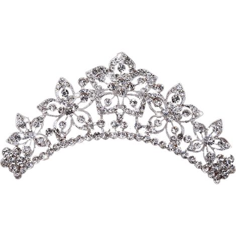 Couronne De Cheveux - Couronne En Alliage Avec Strass - Pour Mariage Et Occasions Formelles - 1 Pièce (1/5)
