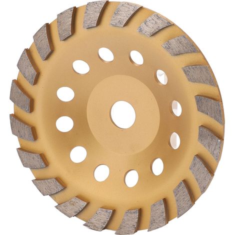 Disque diamanté à meuler turbo, coupe fluide et résistant à la rouille, meuleuse avec rondelle, alésage 22 mm, doré, 180 mm (1/5)
