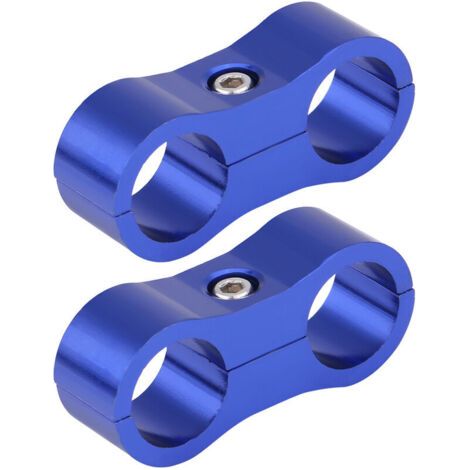 Séparateur de tuyau tressé AN6, 2 pièces, pince de raccord, support adaptateur universel bleu (1/4)
