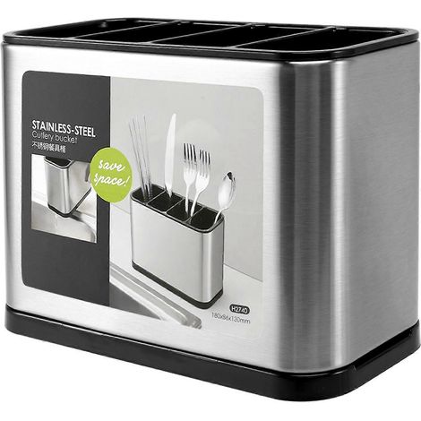 Porte-couteaux de cuisine en plastique, support de rangement drainant pour couteaux et ustensiles, organisateur de tiroir ou plan de travail, grille anti-humidité (1/5)