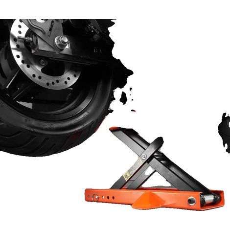 Elevador de motocicletas, capacidad de carga de 500 kg, altura de elevación de 9,5 a 40 cm, acero resistente, asiento antideslizante, manivela extraíble (1/5)