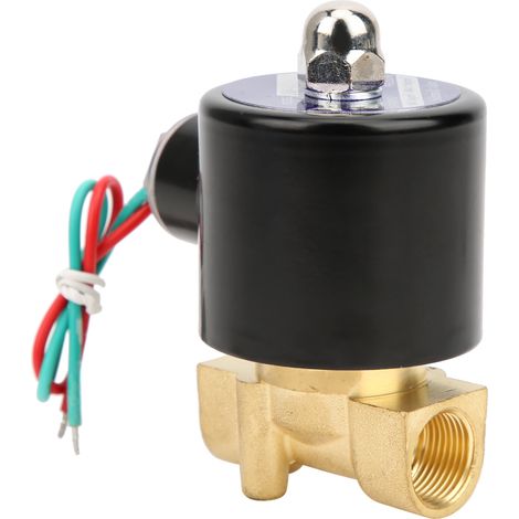 Messingventil G3/8 Zoll, mechanisch, druckbeständig, normalerweise geschlossen, direktwirkend, 2W-040-10AC220V (1/5)