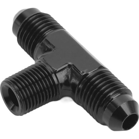 Ortviai Raccord en T 4AN vers 1/8 NPT en alliage d'aluminium noir anodisé pour durabilité et résistance (1/5)
