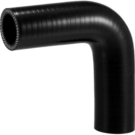 Tuyau En Silicone Noir 90° Résistant À Haute Température Longueur:102mm, Épaisseur:5mm, Température:-60°C-300°C, Pression:1Mpa, Usage:Refroidisement/Huile/Frein/Antigel, Universel (1/5)